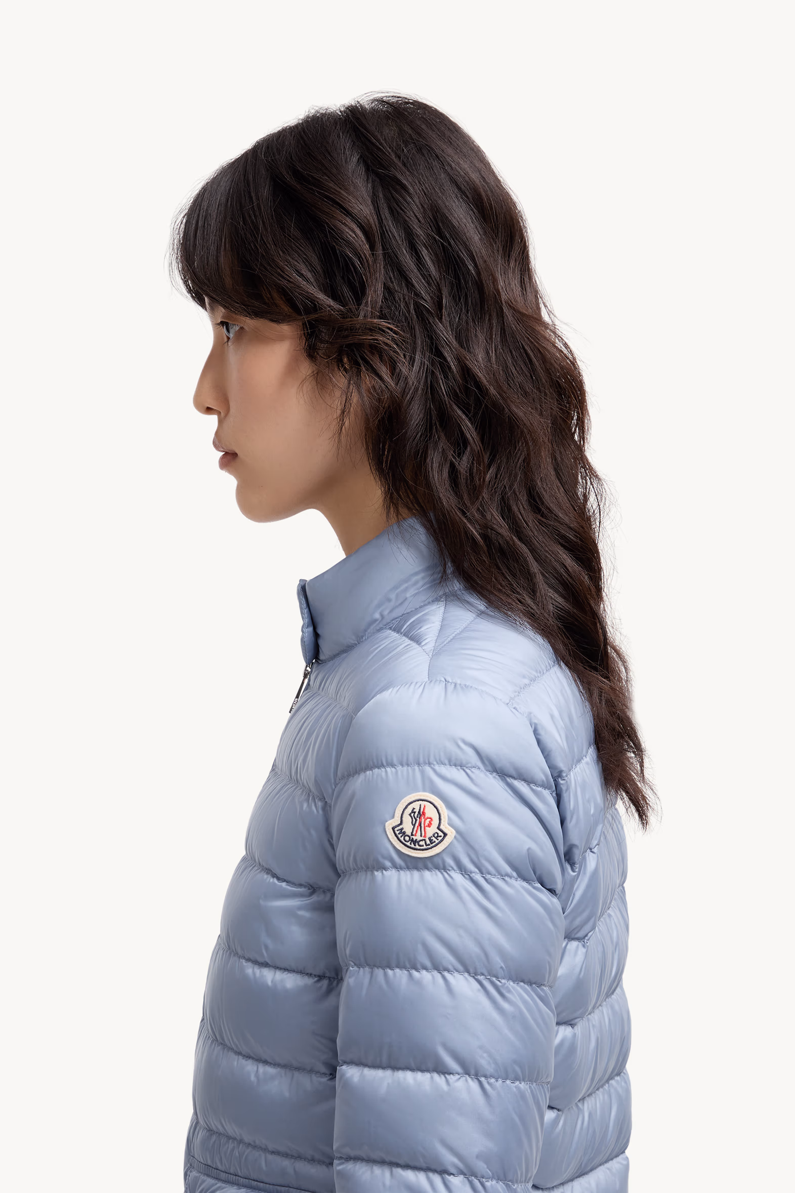Lans Packable Short Down Jacket Women Light Blue Moncler 4